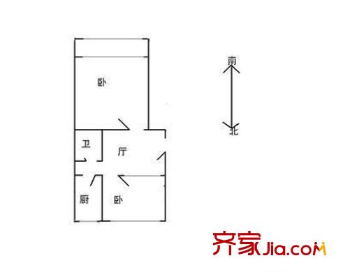 金蝉里户型图户型图 2室1厅1卫1厨