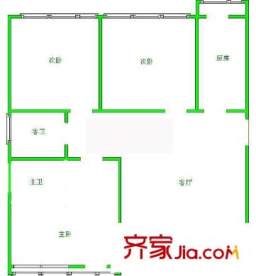 马连洼梅园户型图户型图 3室1厅2卫1厨