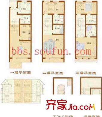 天润别墅户型图户型图 4室3厅5卫1厨