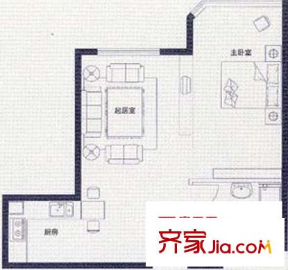 光大名筑户型图户型图 1室1厅1卫1厨