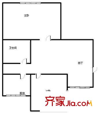 轮胎厂小区 3室 户型图