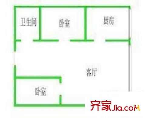 安慧北里雅园 3室 户型图