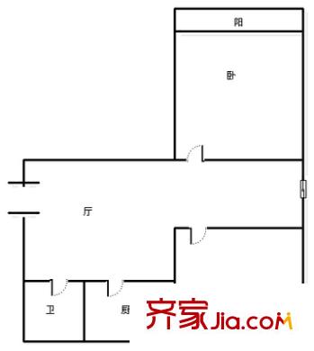 黄庄小区户型图户型图 2室1厅1卫1厨
