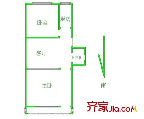 芳园里 2室 户型图