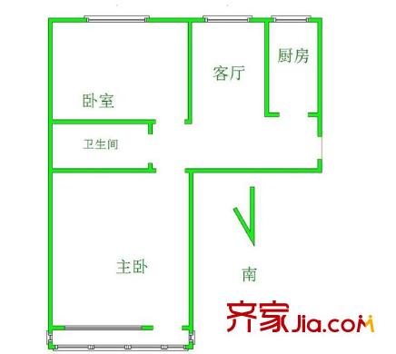 芳园里 2室 户型图