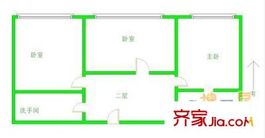 望京合生麒麟社 4室 户型图