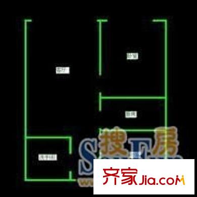 博雅国际中心 2室 户型图