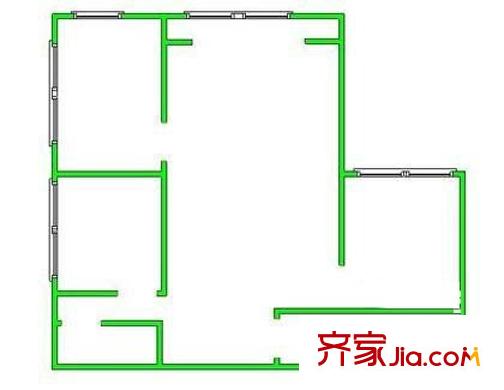 花家地西里二区户型图户型图 1室1厅1卫1厨