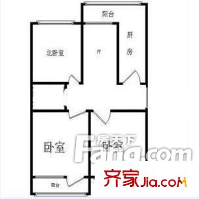 学院南路32号院户型图户型图 3室1厅1卫1厨