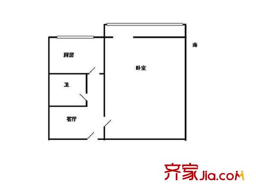 志强北园 1室 户型图