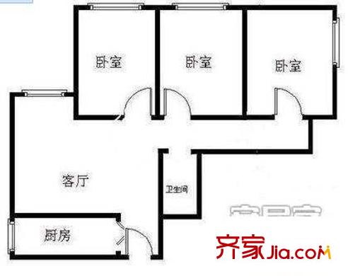 今典花园 3室 户型图