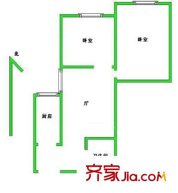 今典花园 2室 户型图
