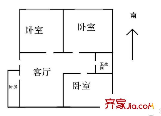 春晖园户型图户型图 3室1厅1卫1厨