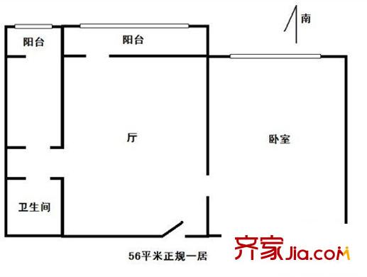 春晖园户型图户型图 1室1厅1卫1厨
