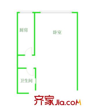 恋日国际户型图户型图 1室1卫1厨