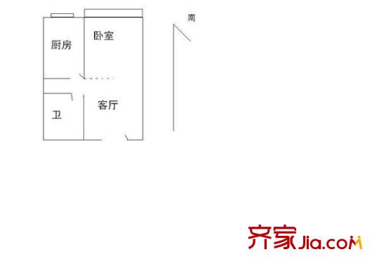西八里庄61号院 1室 户型图
