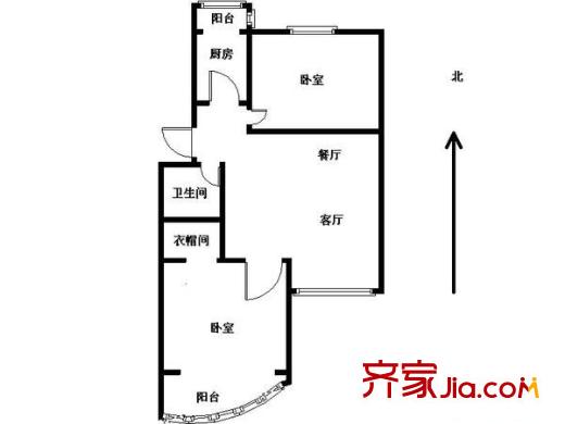 柳岸景园 2室 户型图