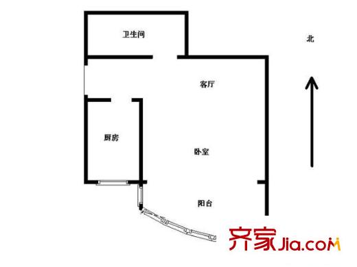 柳岸景园 1室 户型图