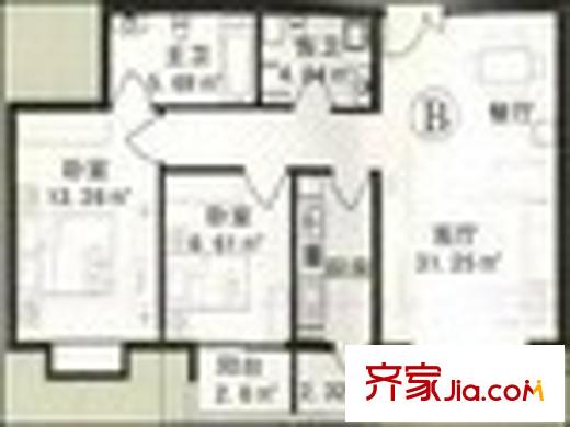 世方豪庭 5室 户型图