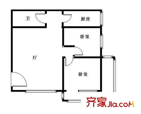 华澳中心 2室 户型图