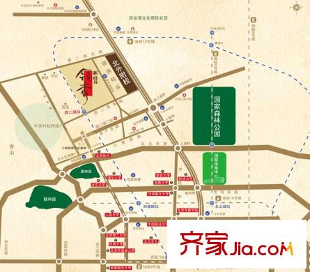 领秀新硅谷别墅交通图
