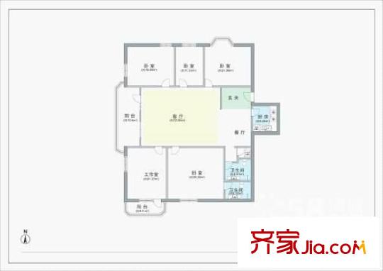 天怡家园 4室 户型图
