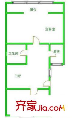 葛布店南里户型图户型图 2室1厅1卫1厨