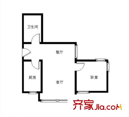 燕莎后 1室 户型图