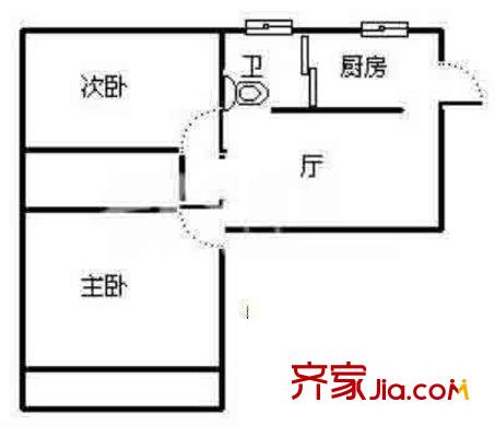 望京路10号院户型图户型图 2室1厅1卫1厨