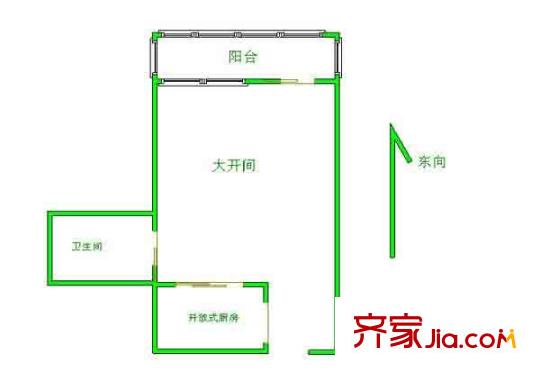 筑梦缘户型图户型图 1室1卫1厨