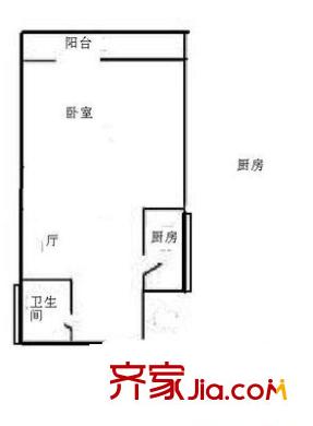 新村二里 1室 户型图