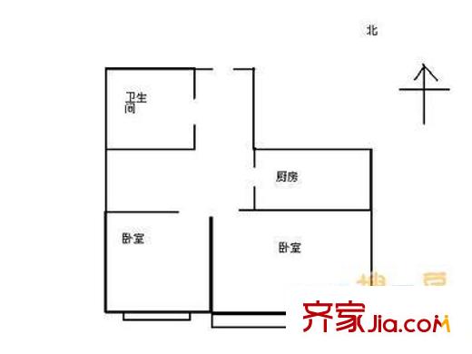 农丰里户型图户型图 2室1卫1厨