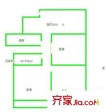 复兴路36号院户型图户型图 3室1厅1卫1厨