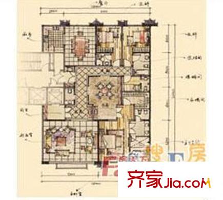 钓鱼台七号院户型图户型图