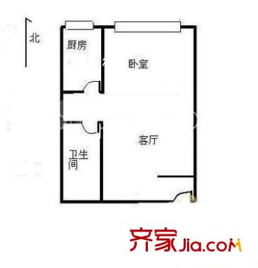 梨园西里 1室 户型图