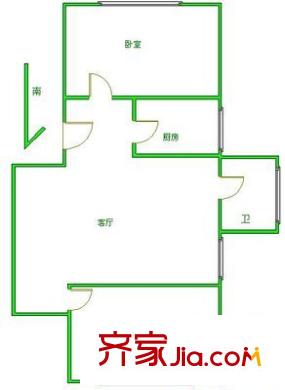 梨园西里 2室 户型图