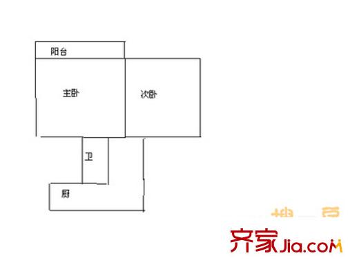 左家庄东里户型图户型图 2室1卫1厨