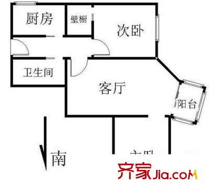 左家庄东里户型图户型图 2室1厅1卫1厨