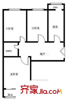 静淑苑户型图户型图 3室1厅1卫1厨