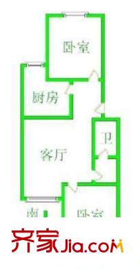 永顺西里户型图户型图 2室1厅1卫1厨