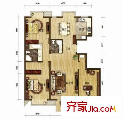 万年花城三期 5室 户型图