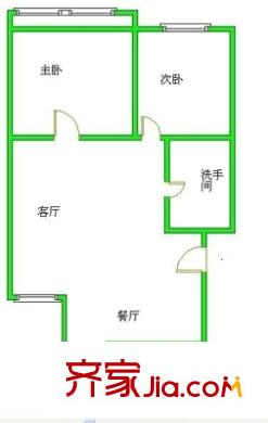马连洼1号院 2室 户型图