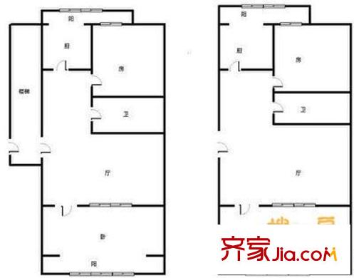 安宁里小区 4室 户型图