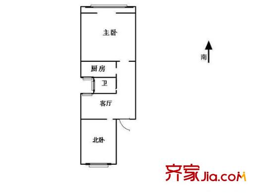 安宁里小区 2室 户型图
