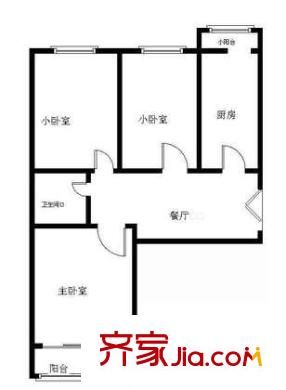 农林科学院户型图户型图 3室1厅1卫1厨