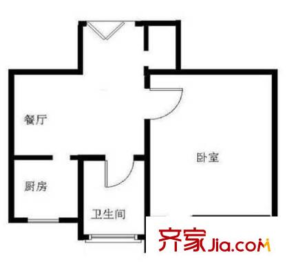 农林科学院户型图户型图 1室1厅1卫1厨