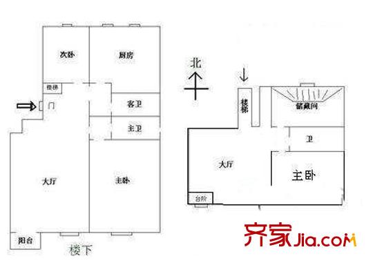 农林科学院户型图户型图 3室2厅3卫1厨