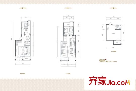 旭辉御锦荣庭B1户型 4室3厅4卫1厨