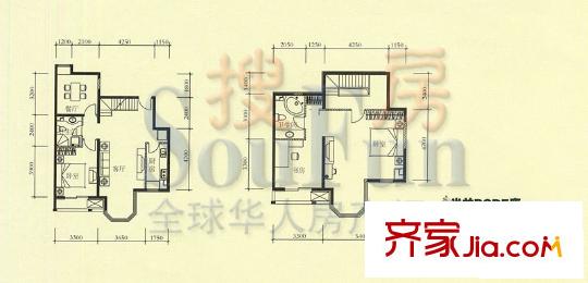 珠江罗马嘉园二期户型图BCD座缱绻时光户型 3室2厅2卫1厨