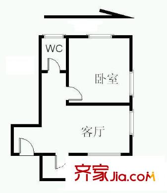 芳馨园户型图1室 户型图 1室1厅1卫1厨